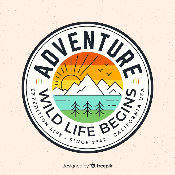 Vector vintage avonturenlogo