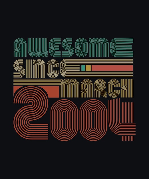 Vintage Awesome Since 2004 tshirt