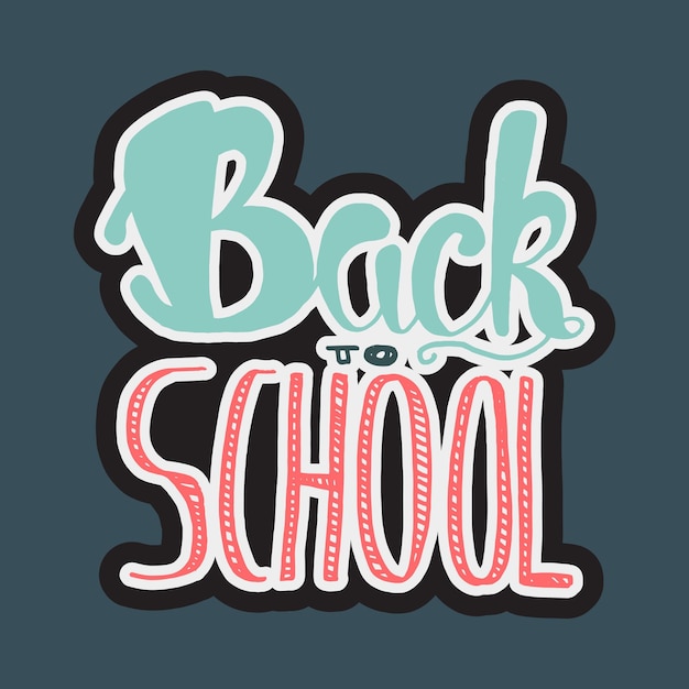 Vintage back to school lettering banner knowledge day greeting card for print tshirt badge cloth poster vector