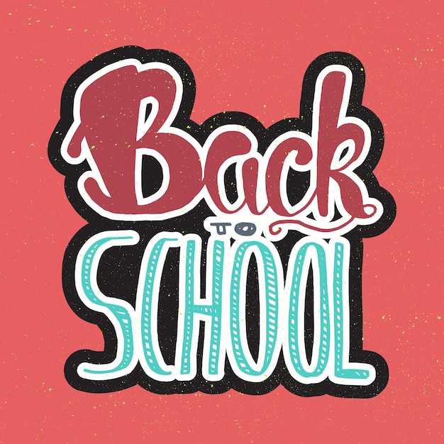 Vector vintage back to school lettering banner knowledge day greeting card for print tshirt badge cloth poster vector