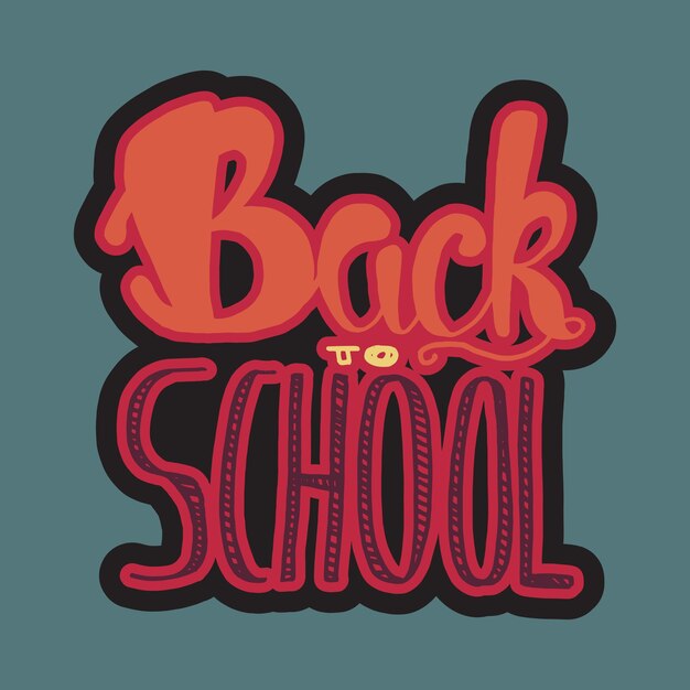 Vintage back to school lettering banner knowledge day greeting card