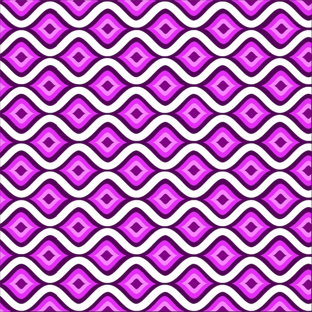 Vintage background made of concentric Magenta drop shapes between curved white lines