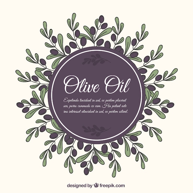 Vintage background of oil olive