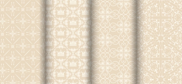 Vector vintage background wallpaper in beige tones