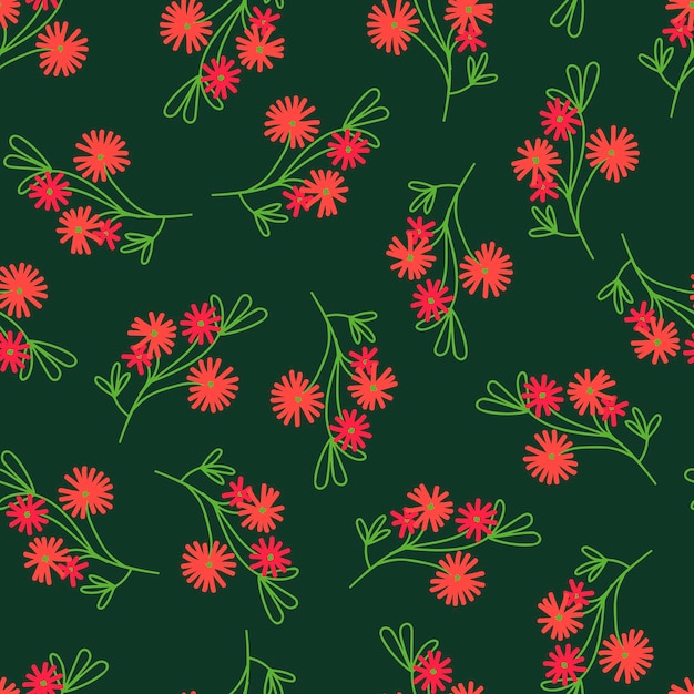 Vintage background with flowers vector illustration