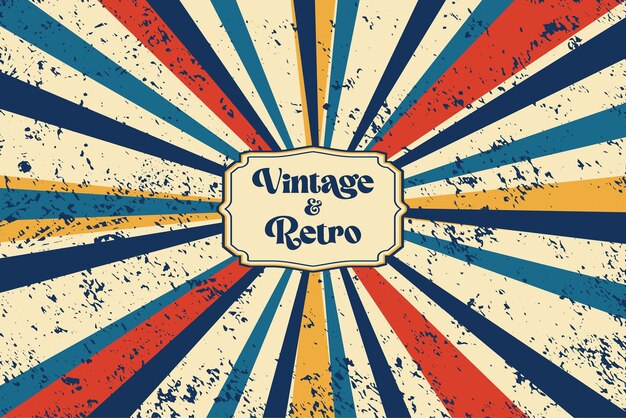 Vector vintage background with grunge texture