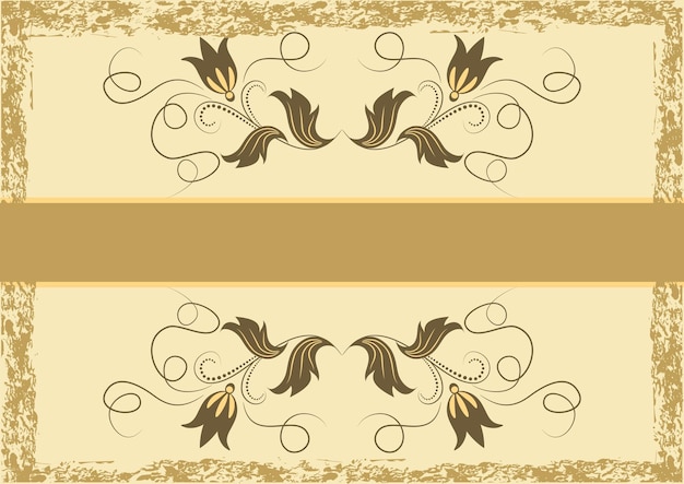 Vector vintage background with ornament