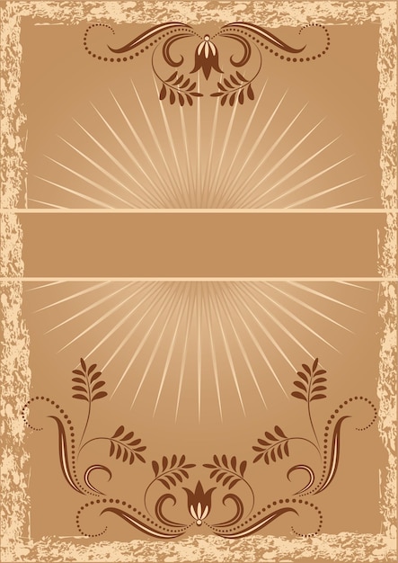 Vector vintage background with ornament