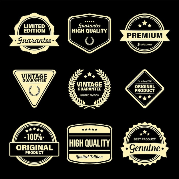 vintage badge collectie vector set