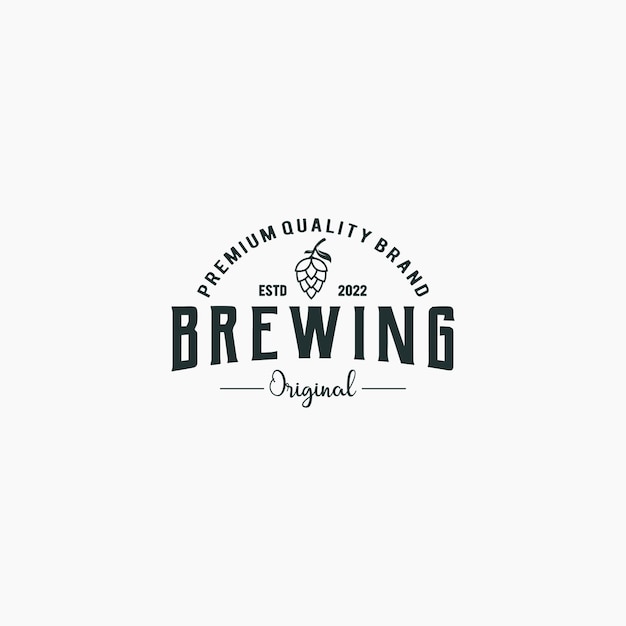 Vector vintage badge, label, logo template designs  for beer house, bar, pub, brewing company, brewery