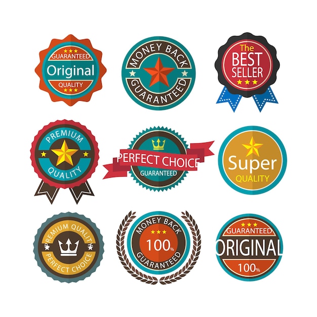 Vector vintage badge lint