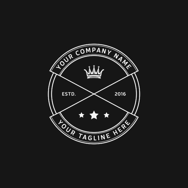 vintage badge logo design