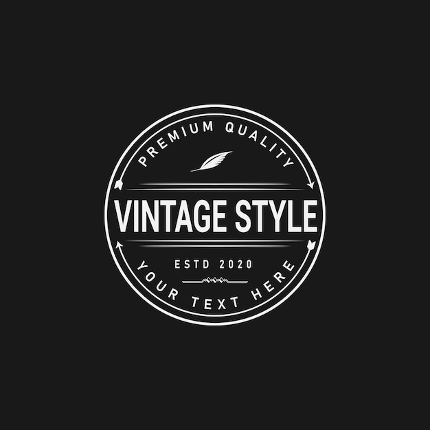 Vector vintage badge logo design