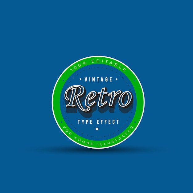 Vintage badge-logo en labelsjabloon met tekststijleffect