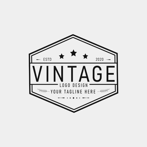 Vintage badge-logo-ontwerp