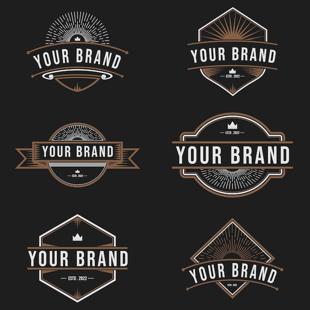 Vector vintage badge logo vectorillustratie