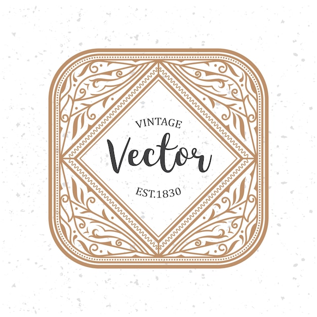 Distintivo vintage retrò logo design occidentale illustrazione vettoriale