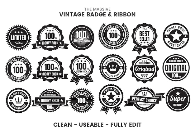 VINTAGE BADGE RIBBON