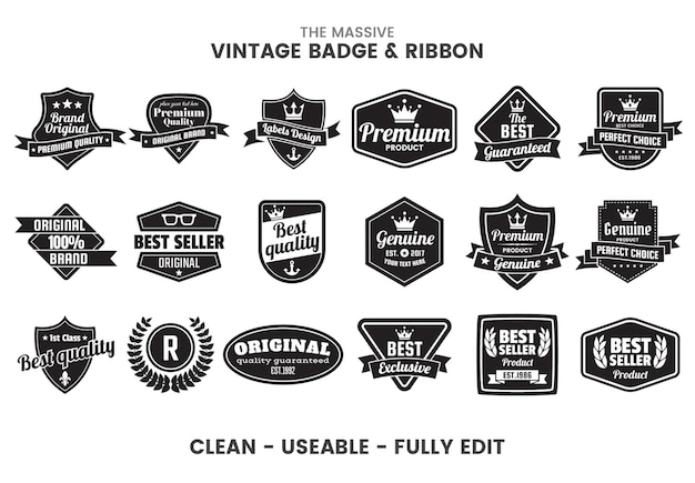 VINTAGE BADGE RIBBON