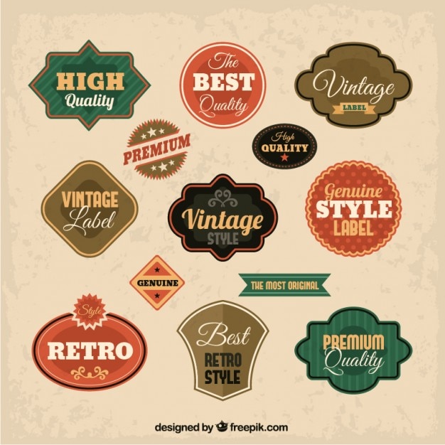 Vintage badges collection