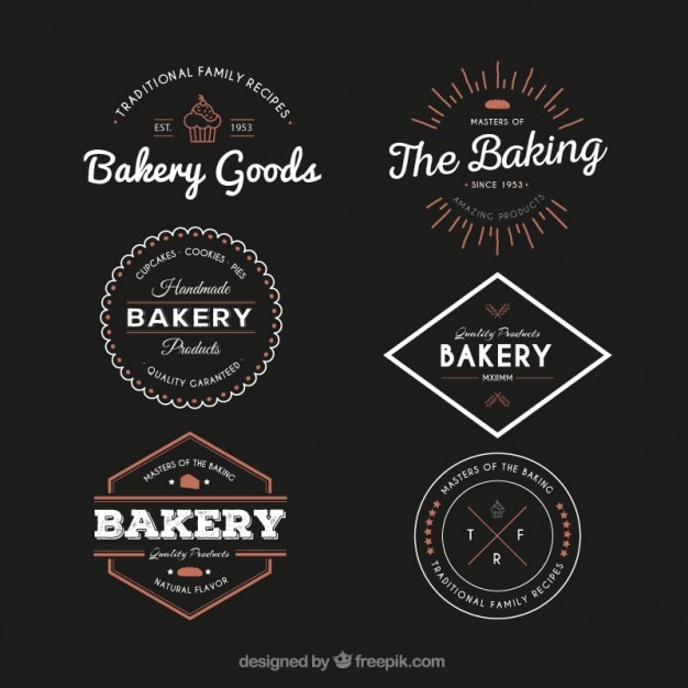 Vintage bakery badges