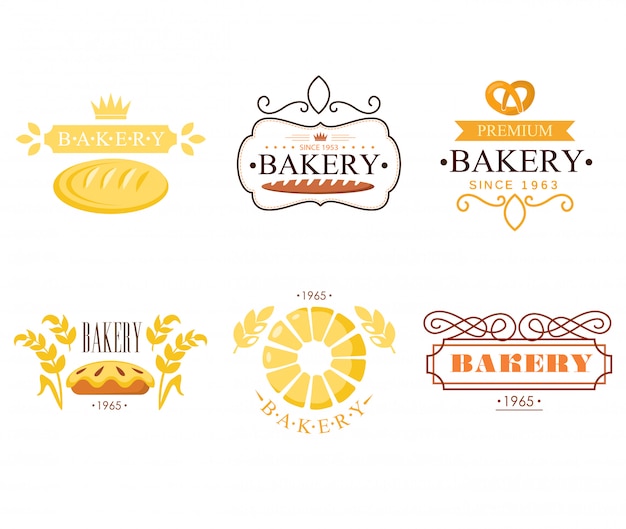 Vintage bakkerij etiketten
