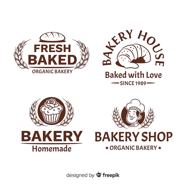 Vintage bakkerij logo's