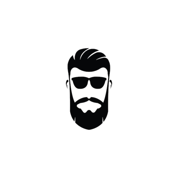 Vintage barber shop logo vector icon template