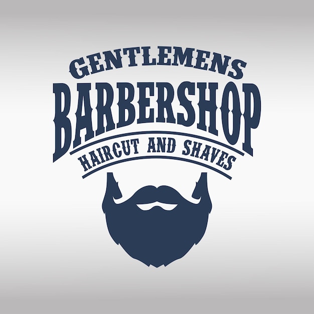 Vintage barbershop logo template