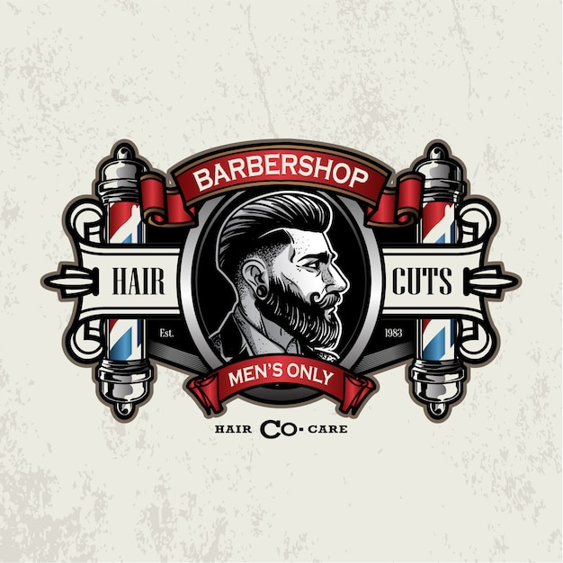 Vector vintage barbershop logo