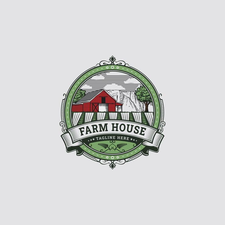 Vintage Barn Badge Logo Design Inspiration