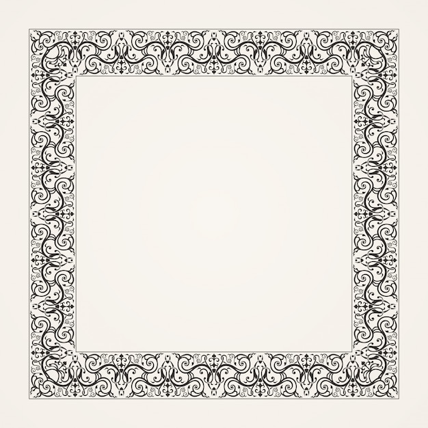 Vector vintage baroque floral frame