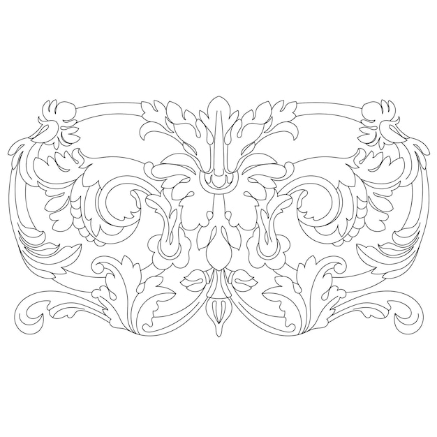 Vintage baroque ornament. Retro pattern antique style acanthus. Decorative design element. Vector.