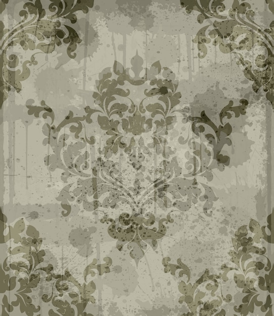 Vector vintage baroque pattern background