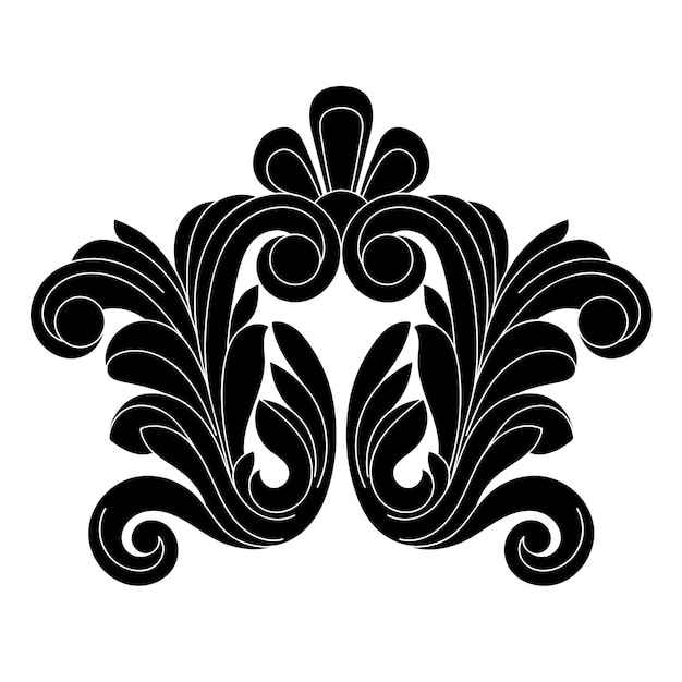 ベクトル アンティーク スタイルのビンテージ バロック スクロール飾り彫刻ボーダー花柄レトロ パターン