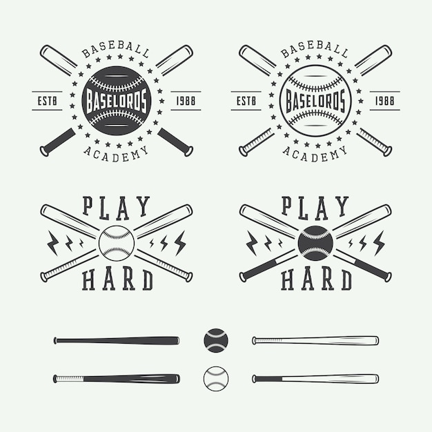 Vintage baseball logos