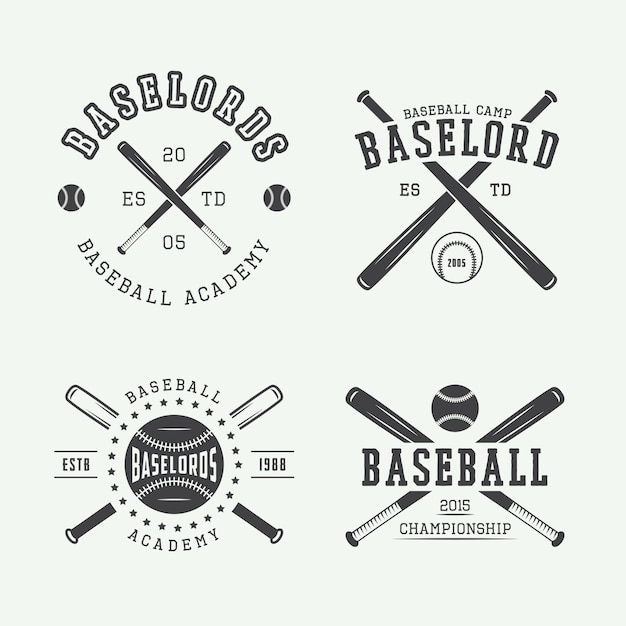 Vintage baseball logos