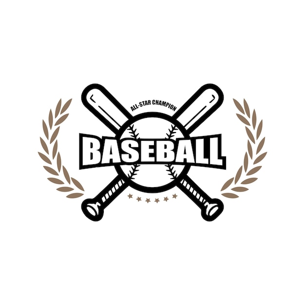 Vintage baseball Team Club Academy Championship Logo