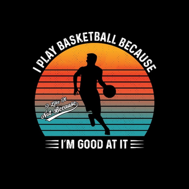 Vintage Basketball t-shirt design vector, best t-shirt design, basketball sunset design.