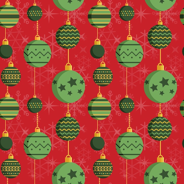 フラットでヴィンテージつまらないクリスマス飾りパターン