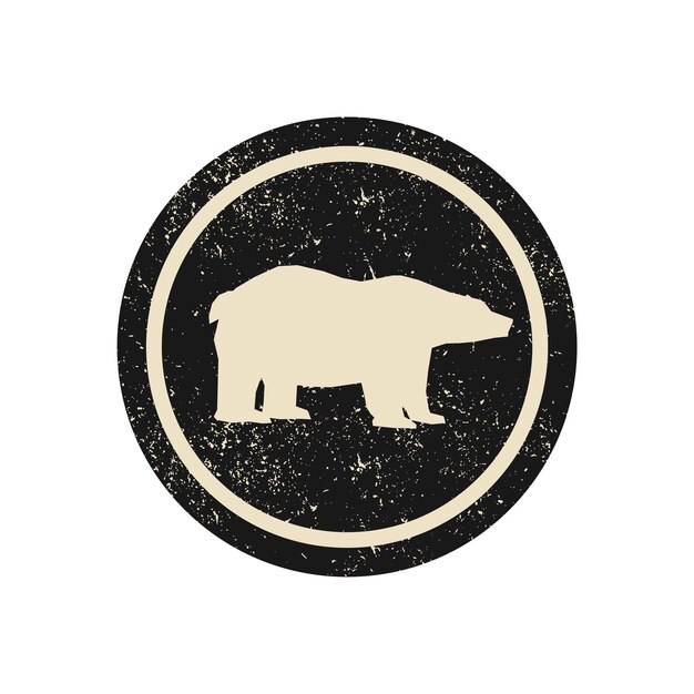 Vector vintage bear animal icon vector design