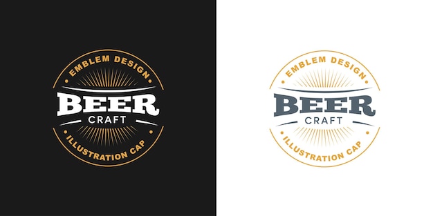 vintage beer logo vector template