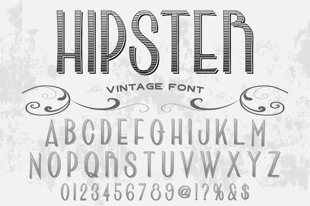 Vintage belettering hipster