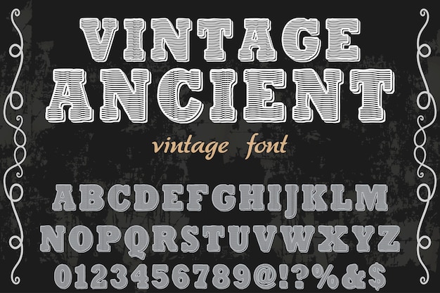 Vintage belettering illustratie