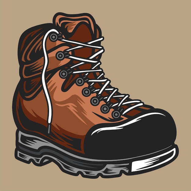 Vector vintage bergschoenen vectorillustratie