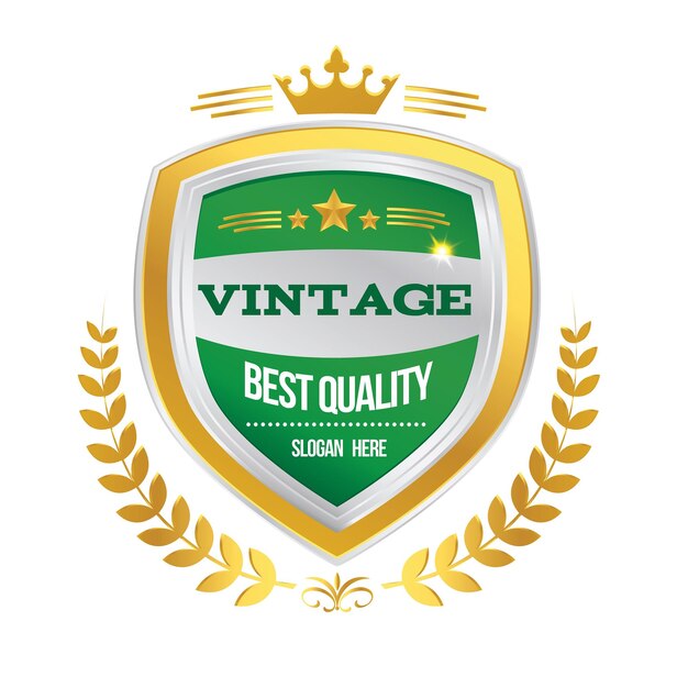 Vector vintage best quality award in illustrator