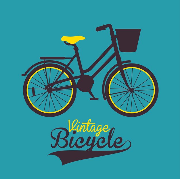 Vintage bicycle isolated icon design