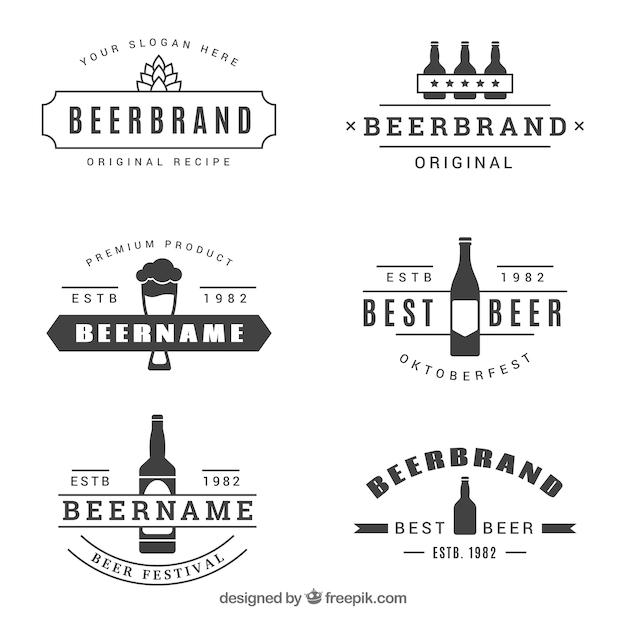 Vintage bier logo collectie