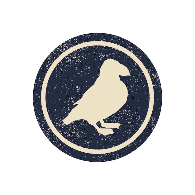 винтажный птичий животный иконный векторный дизайн