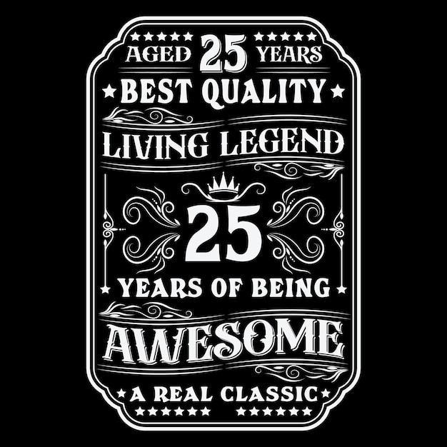 Vintage Birthday  t shirt design with Birthday elements or Hand drawn Birthday l typography design